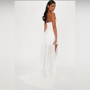 Fashion Nova Bridal Shower Mini Dress- White